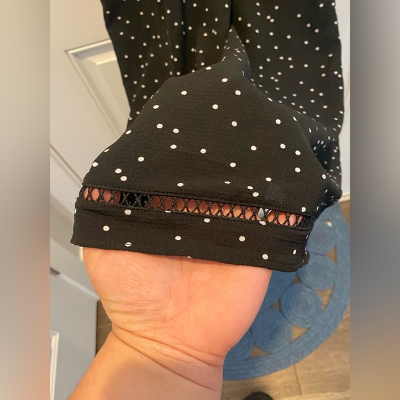 Mossimo polka dot dress, off the shoulder cold shoulder, flutter top - Picture 5 of 9